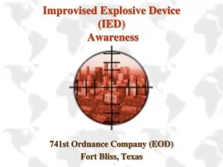 Improvised Explosive Device (IED) Awareness