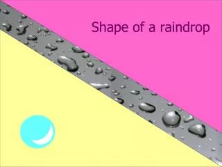 Shape of a raindrop