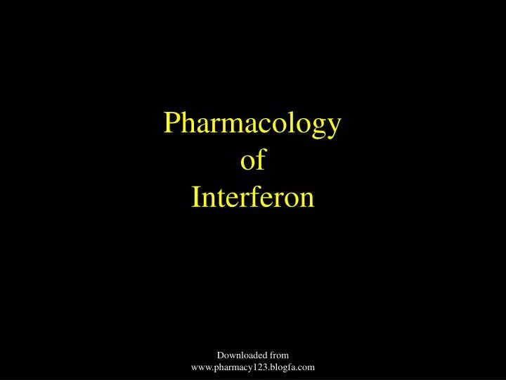 pharmacology of interferon