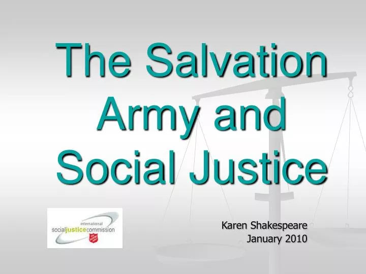 the salvation army and social justice