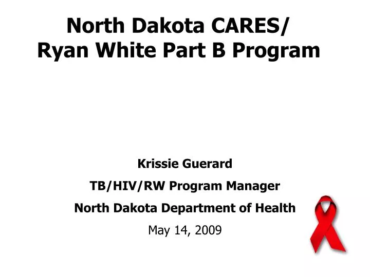 north dakota cares ryan white part b program