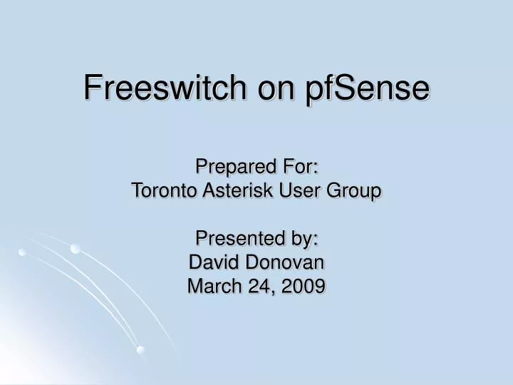 freeswitch on pfsense