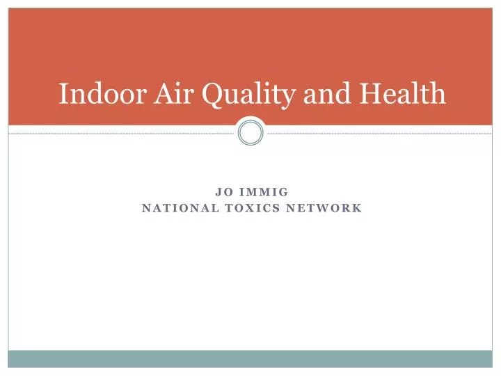 indoor air quality and health