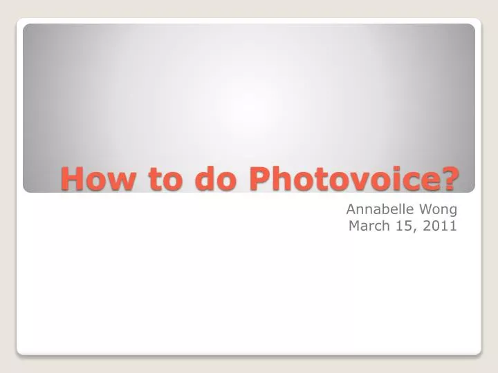 how to do photovoice
