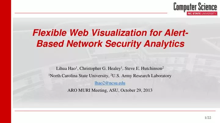 flexible web visualization for alert based network security analytics