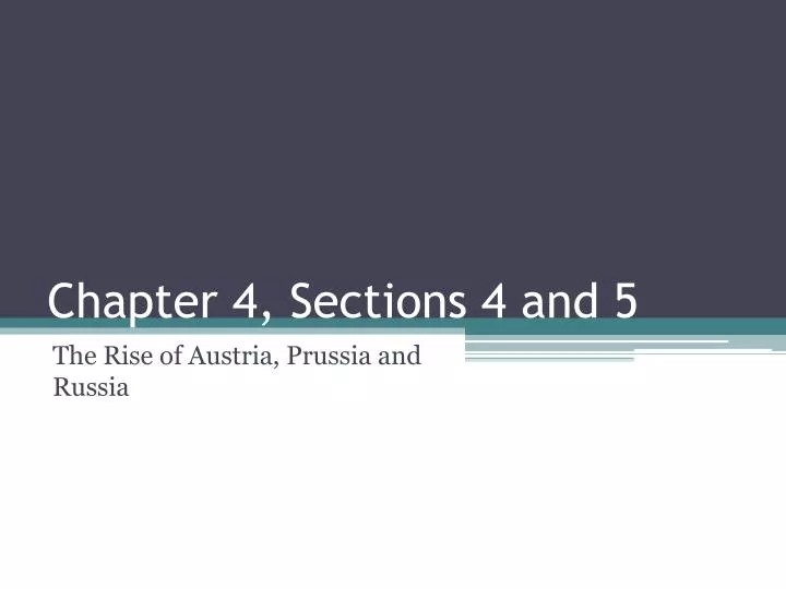 chapter 4 sections 4 and 5