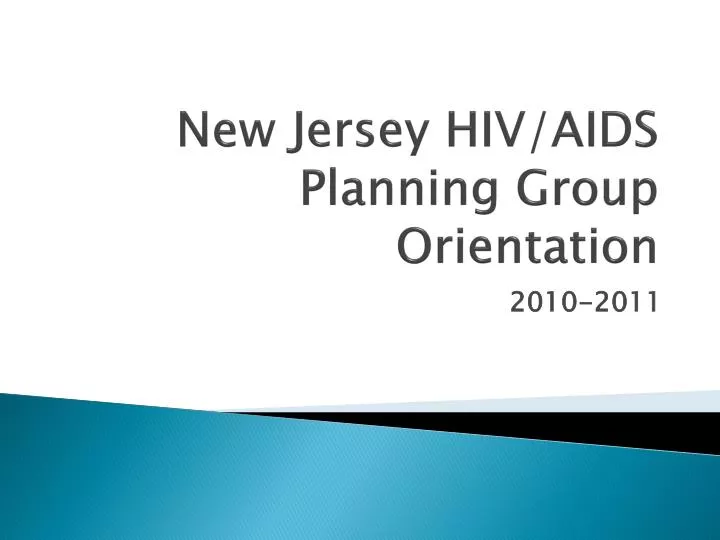 new jersey hiv aids planning group orientation
