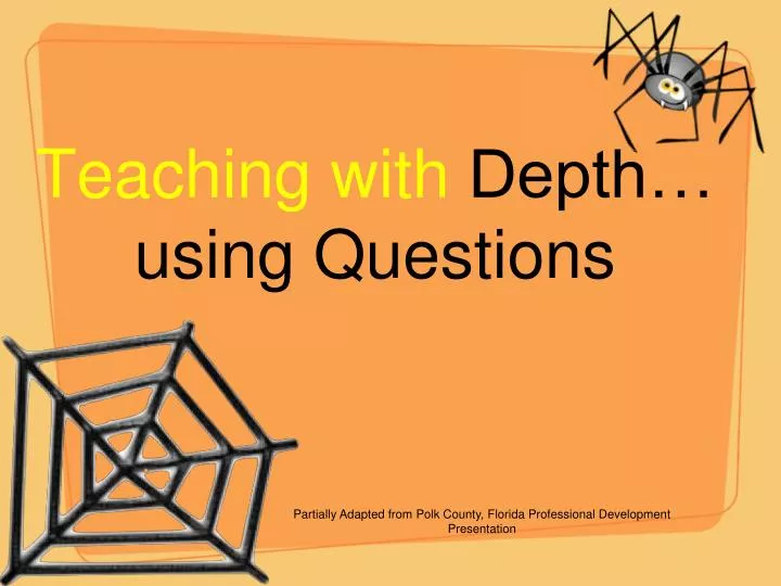 teaching with depth using questions