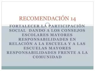 recomendaci n 14