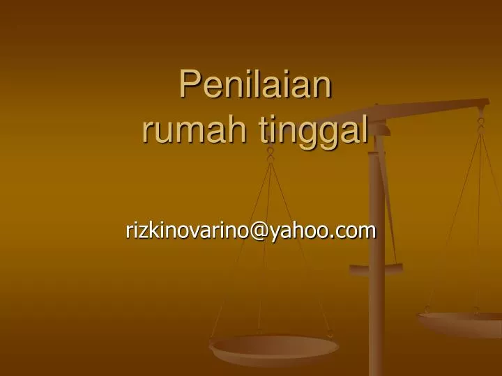 penilaian rumah tinggal