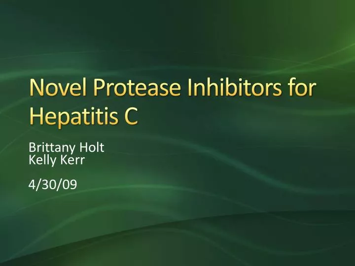 novel protease inhibitors for hepatitis c