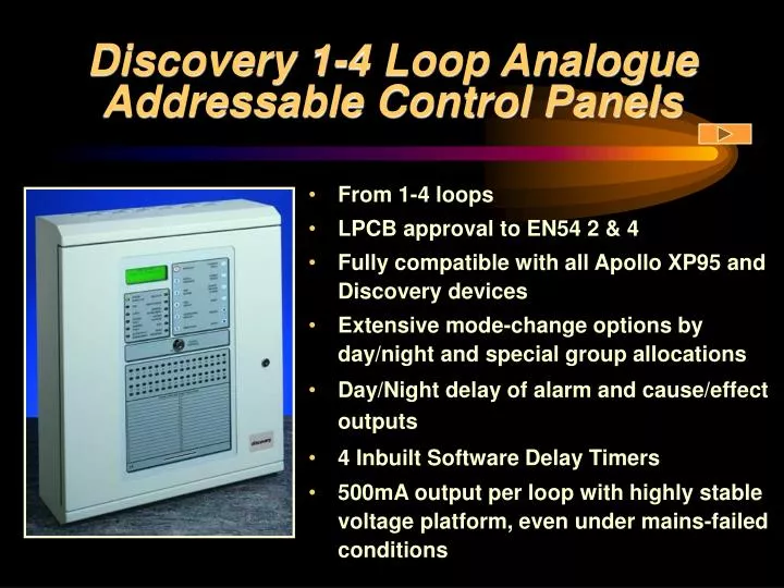 discovery 1 4 loop analogue addressable control panels
