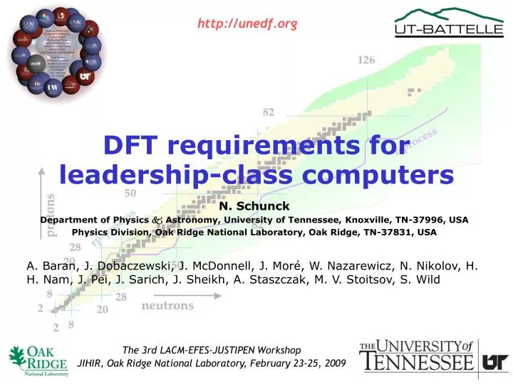 dft requirements for leadership class computers