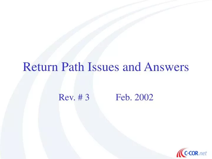 return path issues and answers