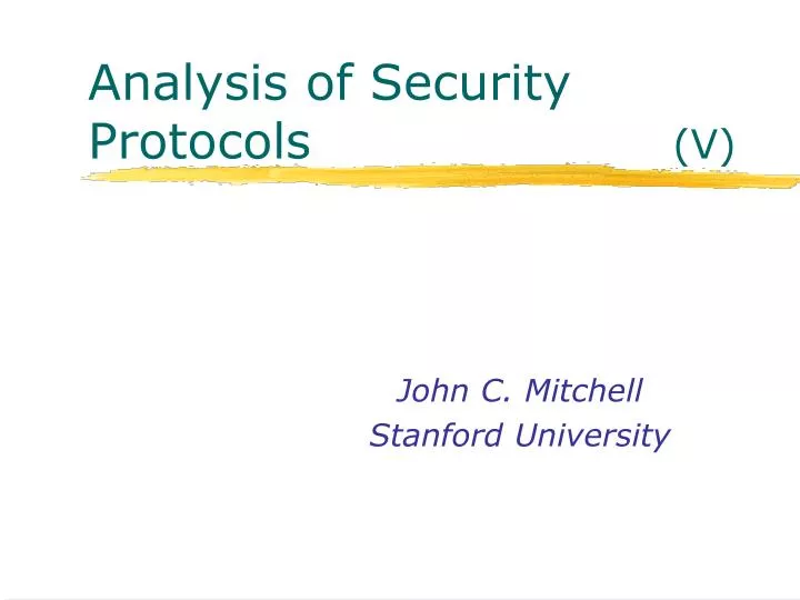 analysis of security protocols v