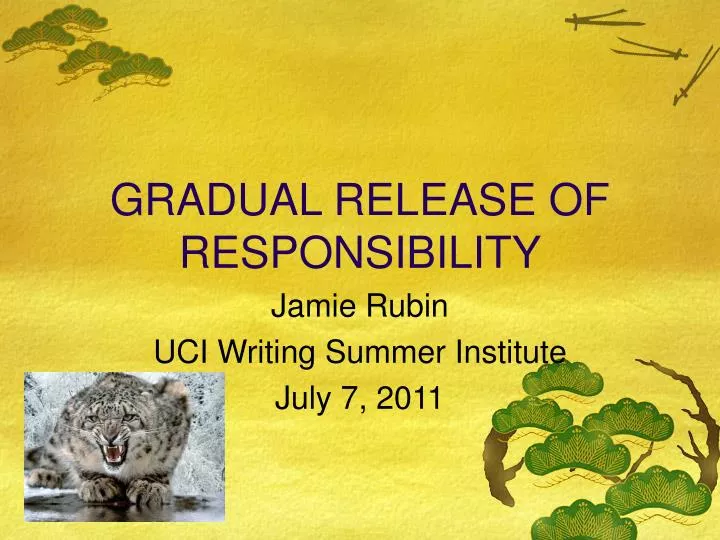gradual release of responsibility