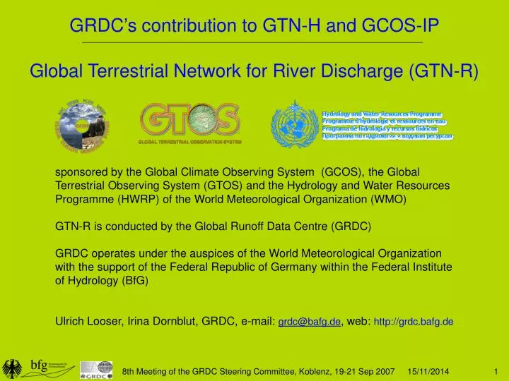global terrestrial network for river discharge gtn r