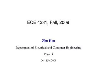 ECE 4331, Fall, 2009