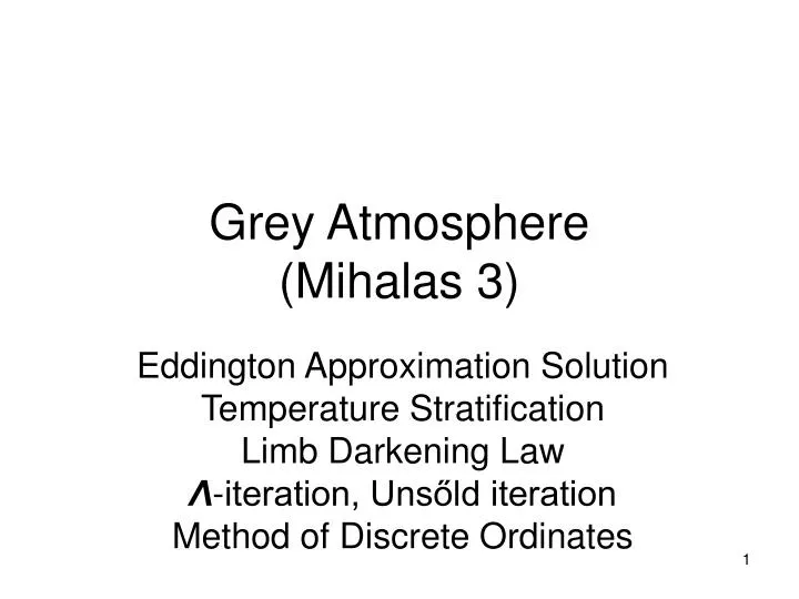 grey atmosphere mihalas 3