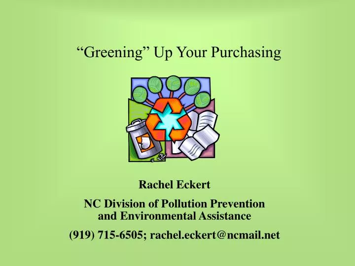 greening up your purchasing