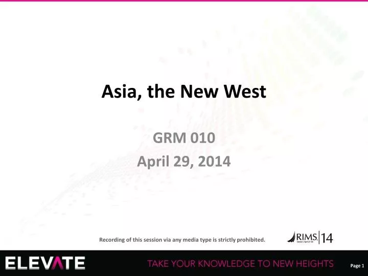 asia the new west