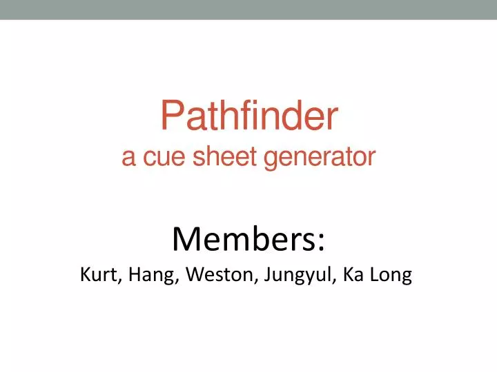 pathfinder a cue sheet generator