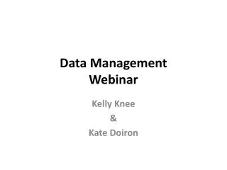 Data Management Webinar