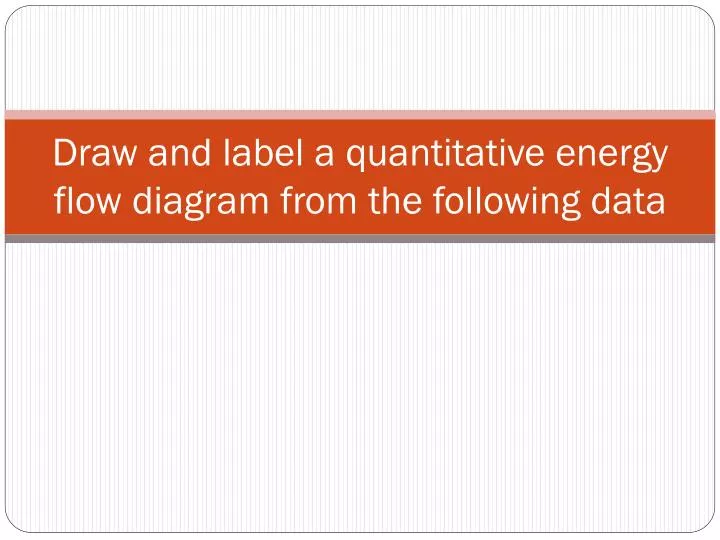 draw and label a quantitative energy flow diagram from the following data