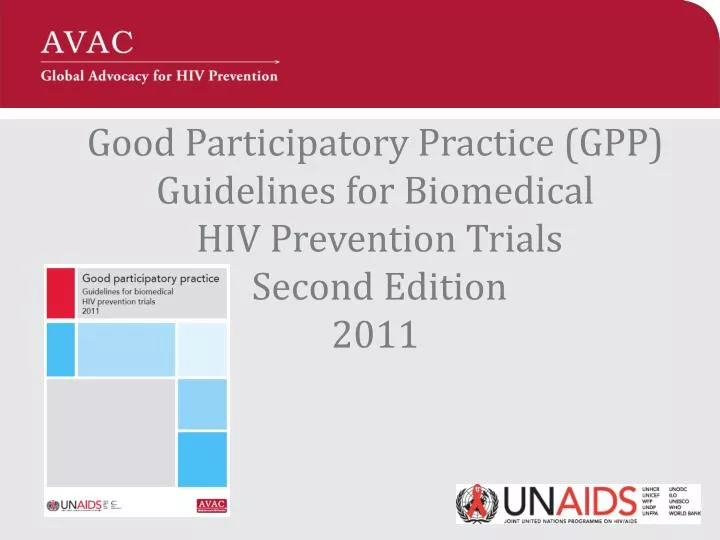 good participatory practice gpp guidelines for biomedical hiv prevention trials second edition 2011