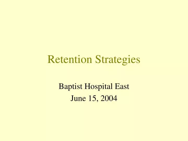 retention strategies