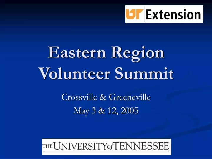 eastern region volunteer summit