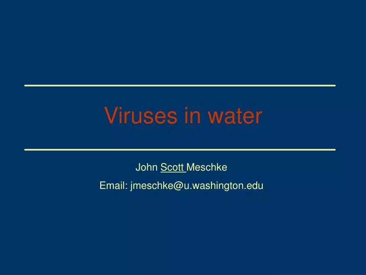 viruses in water