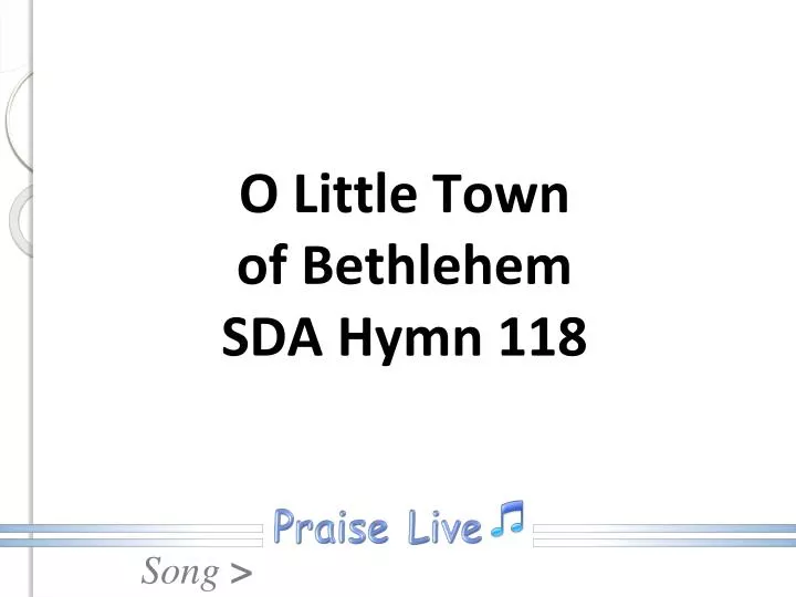 o little town of bethlehem sda hymn 118