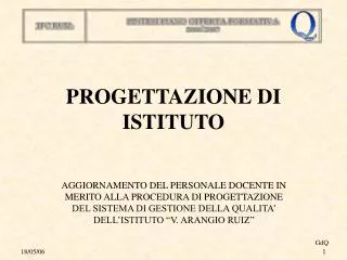 progettazione di istituto