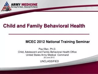 Child and Family Behavioral Health