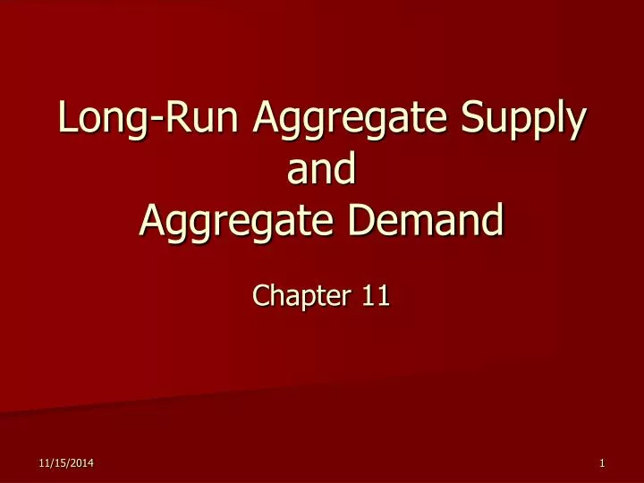 long run aggregate supply and aggregate demand
