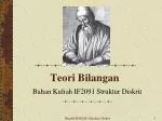 Teori Bilangan - slide 1
