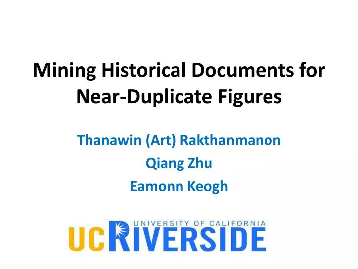 mining historical documents for near duplicate figures