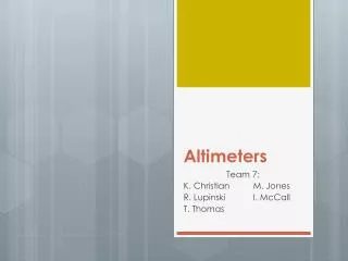 Altimeters
