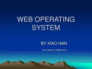 WEB OPERATING SYSTEM