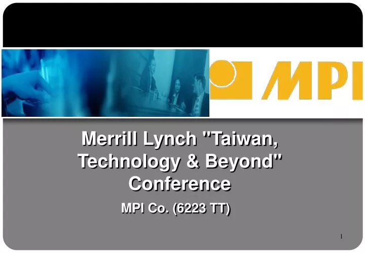 merrill lynch taiwan technology beyond conference