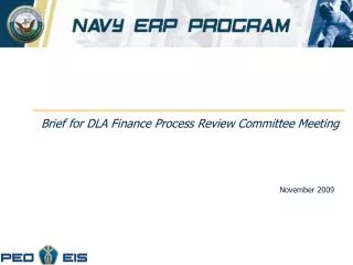 Brief for DLA Finance Process Review Committee Meeting