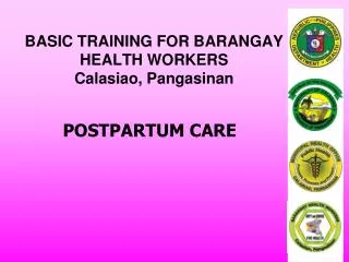 BASIC TRAINING FOR BARANGAY HEALTH WORKERS Calasiao, Pangasinan
