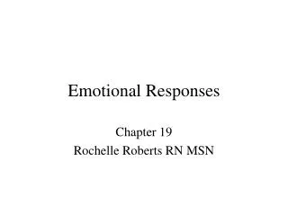 Emotional Responses