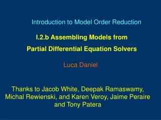 Introduction to Model Order Reduction