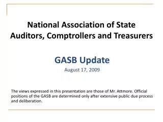 National Association of State Auditors, Comptrollers and Treasurers
