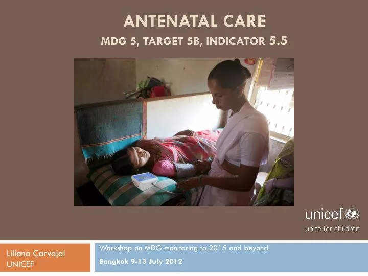 antenatal care mdg 5 target 5b indicator 5 5