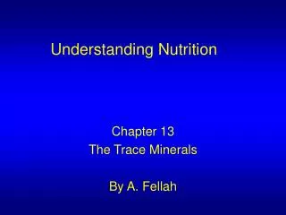 Understanding Nutrition