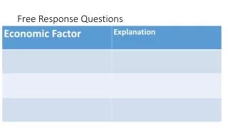 Free Response Questions