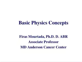Basic Physics Concepts